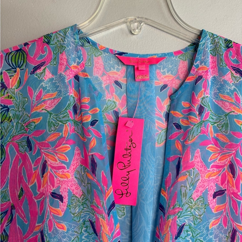 LILLY PULITZER FREY LONG SLEEVE MAXI SWIM COVER UP - Picture 2 of 7